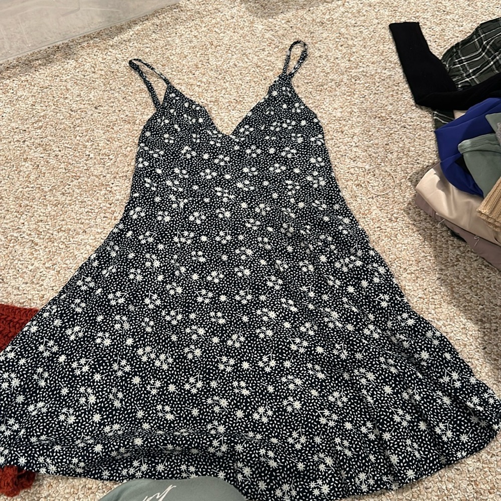 Showpo navy floral dress